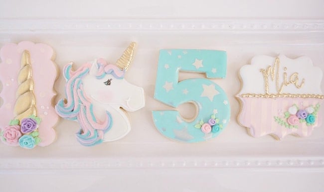 Pretty Pastel Unicorn Birthday Party featured on Pretty My Party