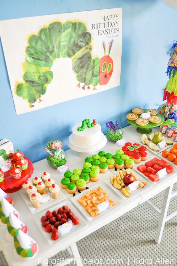 Very Hungry Caterpillar Dessert Table | Very Hungry Caterpillar Party Ideas