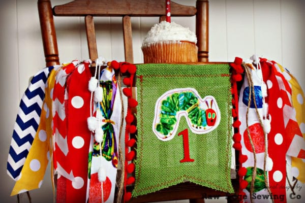 Very Hungry Caterpillar Highchair Banner | Very Hungry Caterpillar Party Ideas