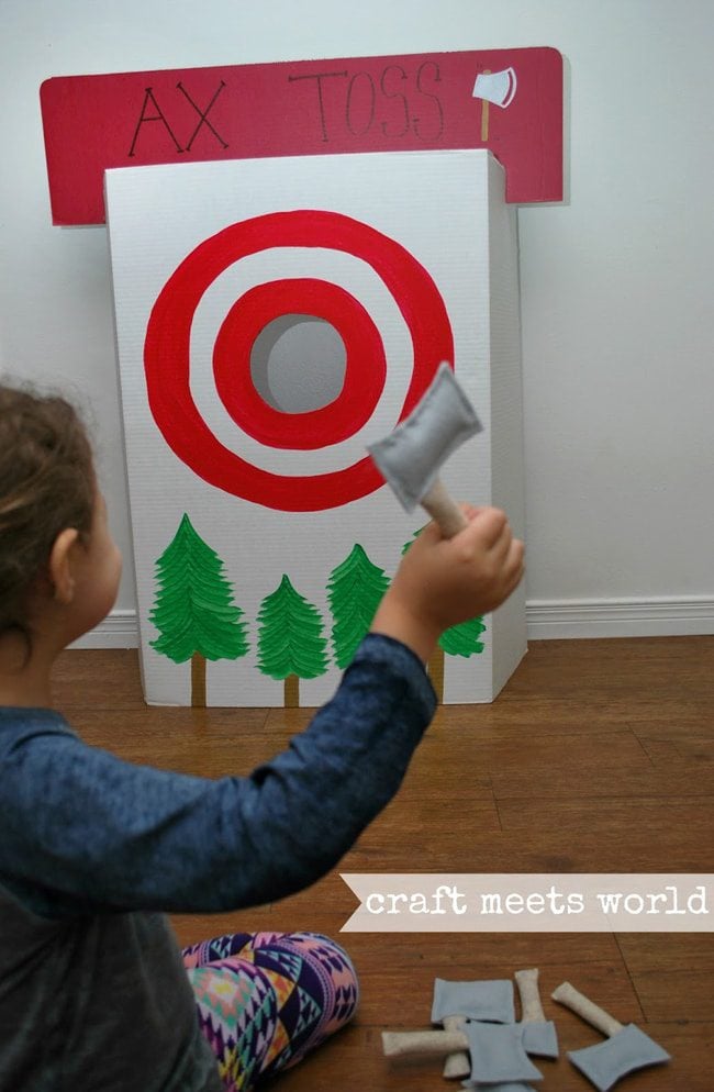 DIY Ax Toss Game | Lumberjack Party Ideas