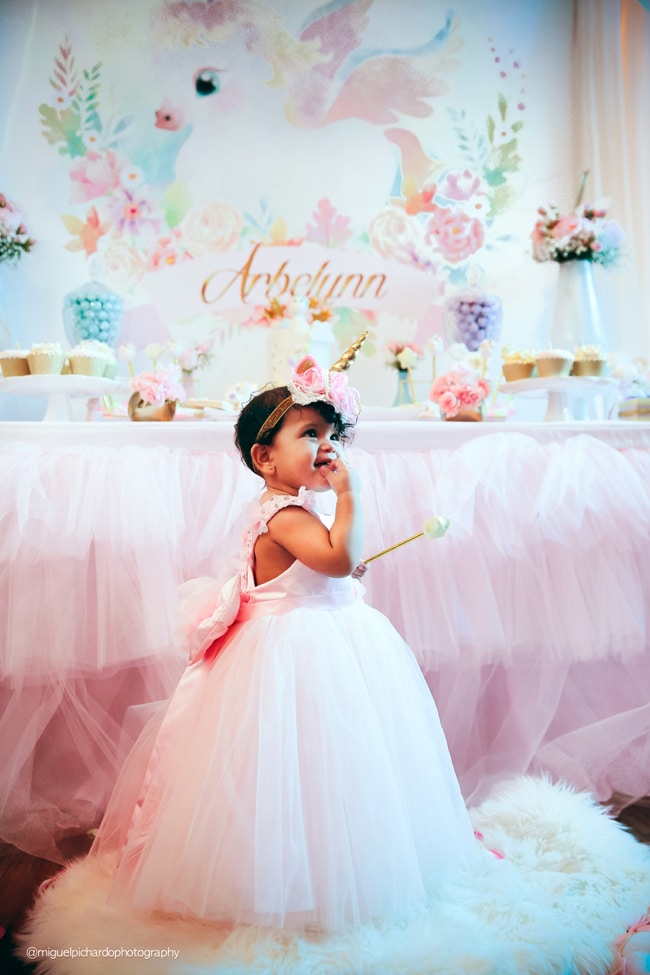 Baby Unicorn Themed First Birthday Party on Pretty My Party