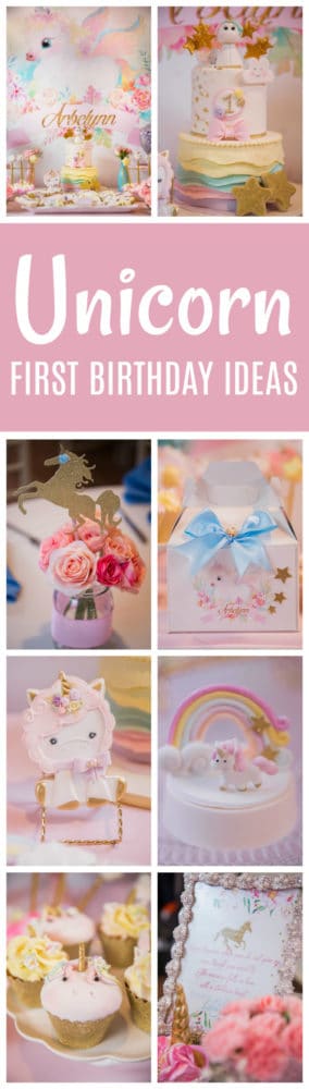 Baby Unicorn Themed First Birthday Party on Pretty My Party