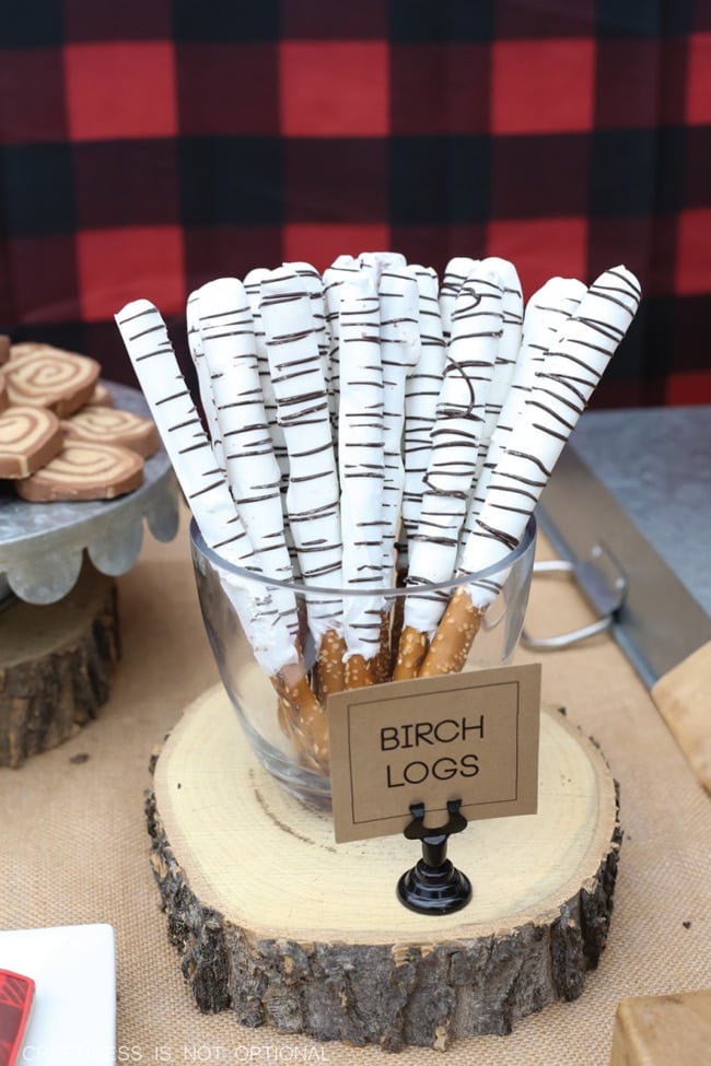 Birch Logs | Lumberjack Party Ideas