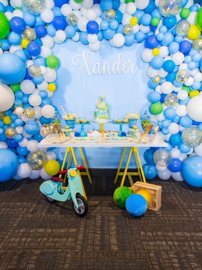 Boys Ice Cream Birthday Party Dessert Table