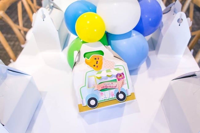 Boys Ice Cream Birthday Party Favors