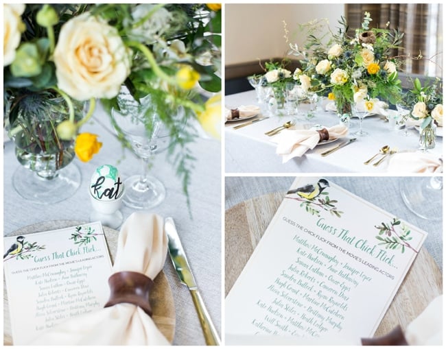 Little Bird Themed Baby Shower Table Centerpiece