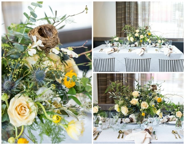 Little Bird Themed Baby Shower Table Centerpiece