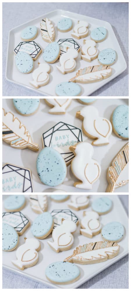 Little Bird Themed Baby Shower Cookies