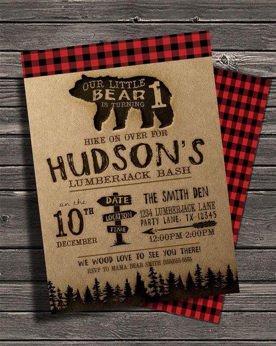 Lumberjack Party Invitation | Lumberjack Party Ideas