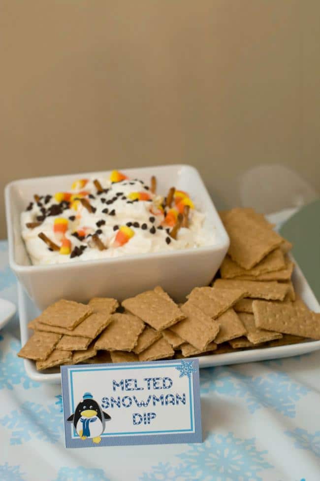 Melted Snowman Dip | Winter Wonderland Party Ideas 