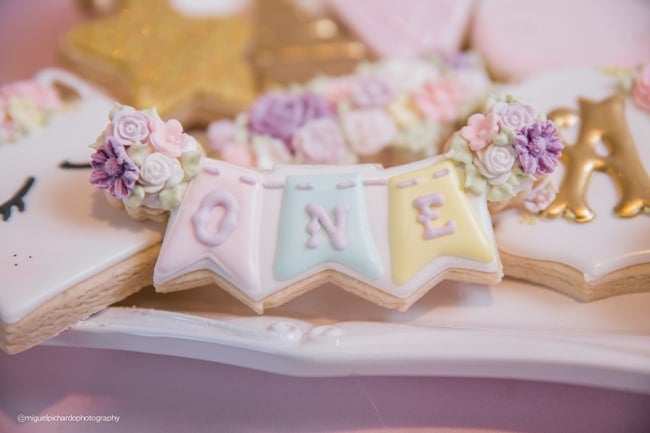 Baby Unicorn Themed First Birthday Party on Pretty My Party