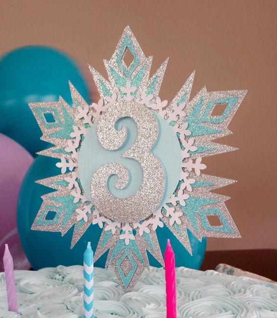 Snowflake Cake Topper | Winter Wonderland Party Ideas