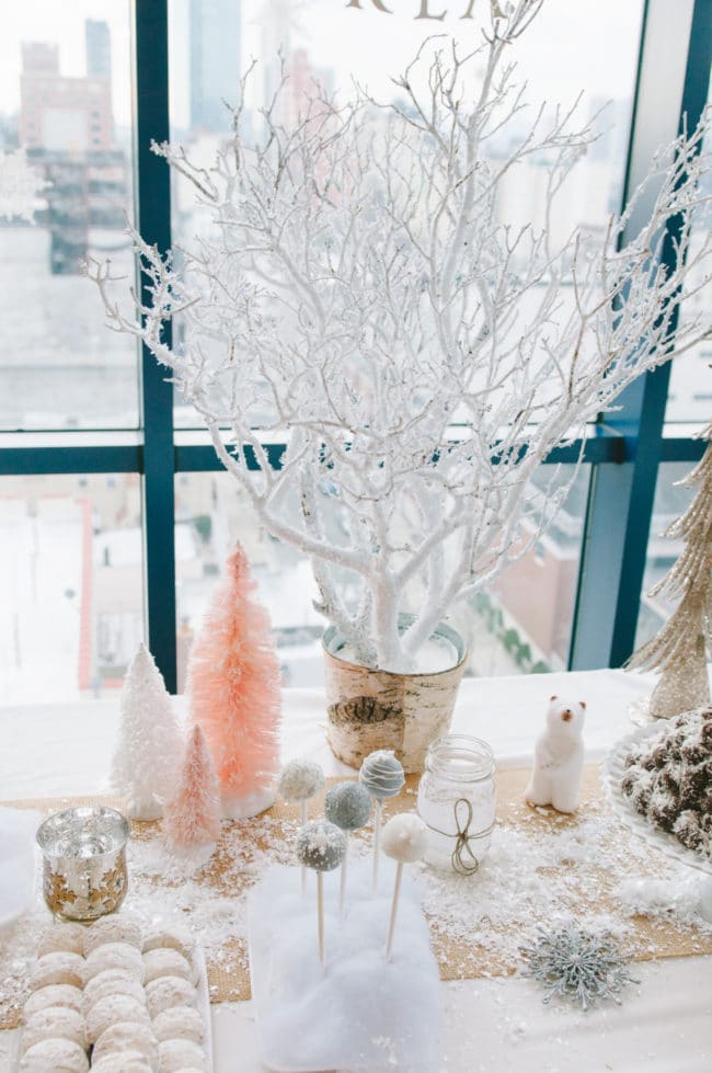 Snowy Tree Decoration | Winter Wonderland Party Ideas