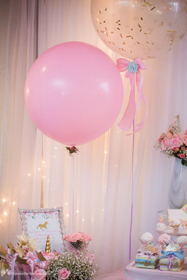 Baby Unicorn Themed First Birthday Party on Pretty My Party