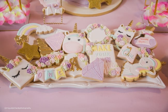 Baby Unicorn Themed First Birthday Party on Pretty My Party