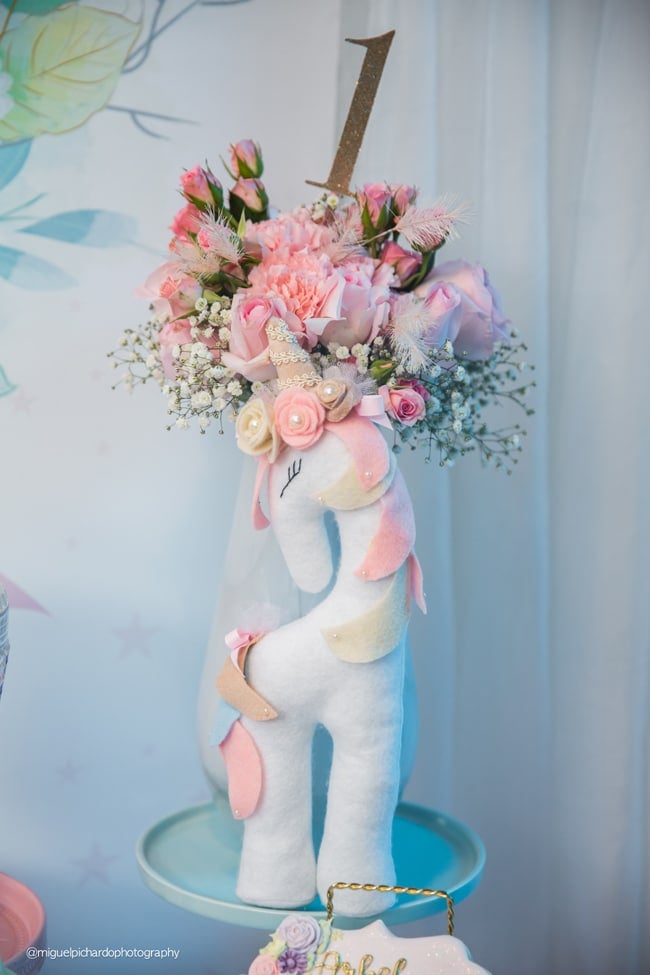 Baby Unicorn Themed First Birthday Party on Pretty My Party