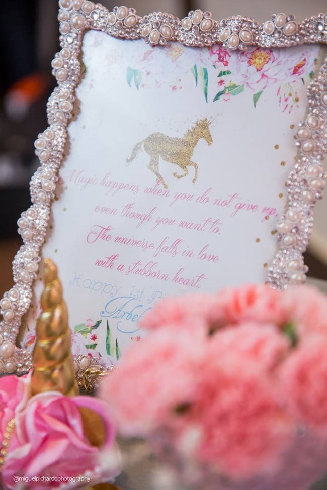 Baby Unicorn Themed First Birthday Party on Pretty My Party