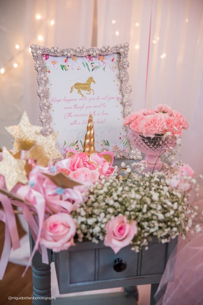 Baby Unicorn Themed First Birthday Party on Pretty My Party