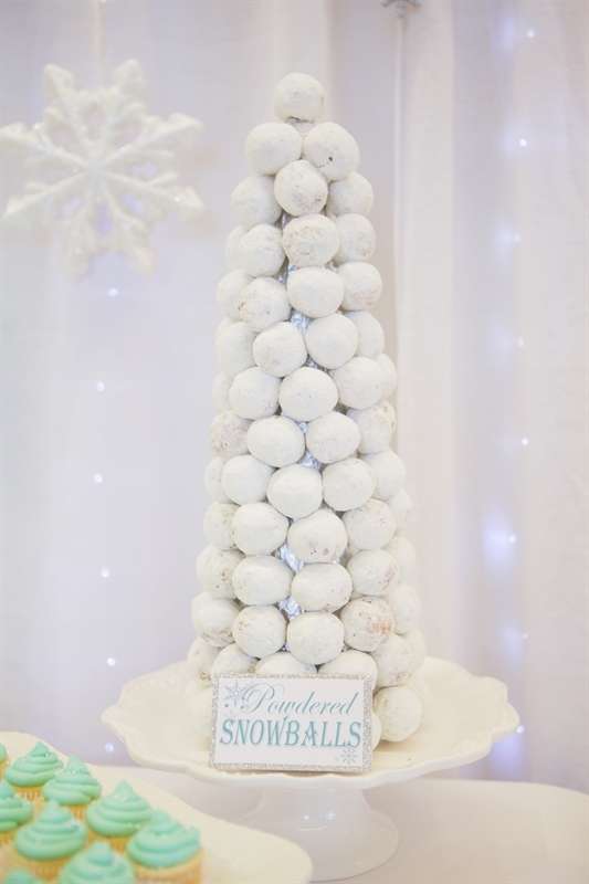 White Donut Tree | Winter Wonderland Party Ideas