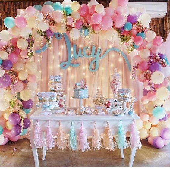 Pretty Pastel Balloon Arch