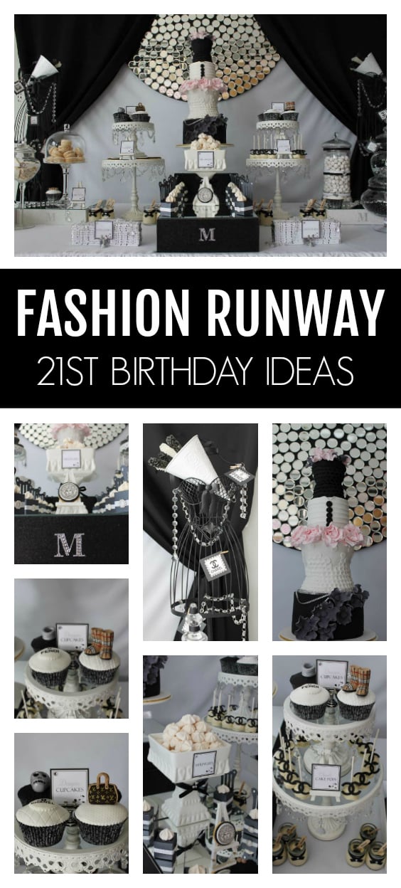 Runway Catwalk 21st Birthday Party on Pretty My Party