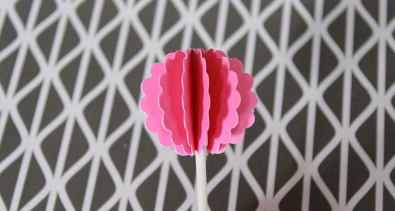 DIY Paper Pom Cake Topper