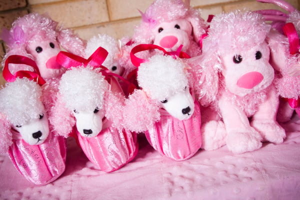 Plush Pink Poodle Party Favors