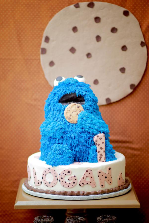 Cookie Monster 1st Birthday Cake