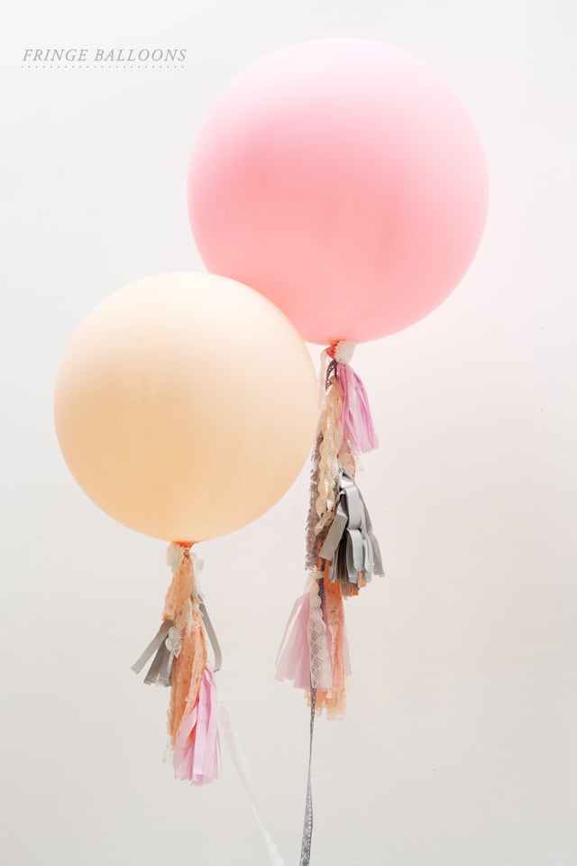 DIY Fringe Balloons on Pretty My Party