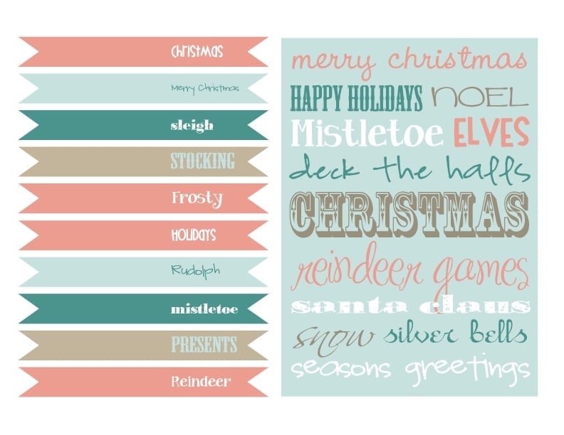 Free Vintage Christmas Printables on Pretty My Party