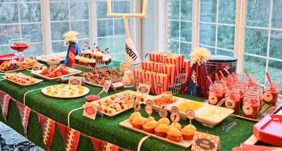 Super Bowl Party Dessert Table