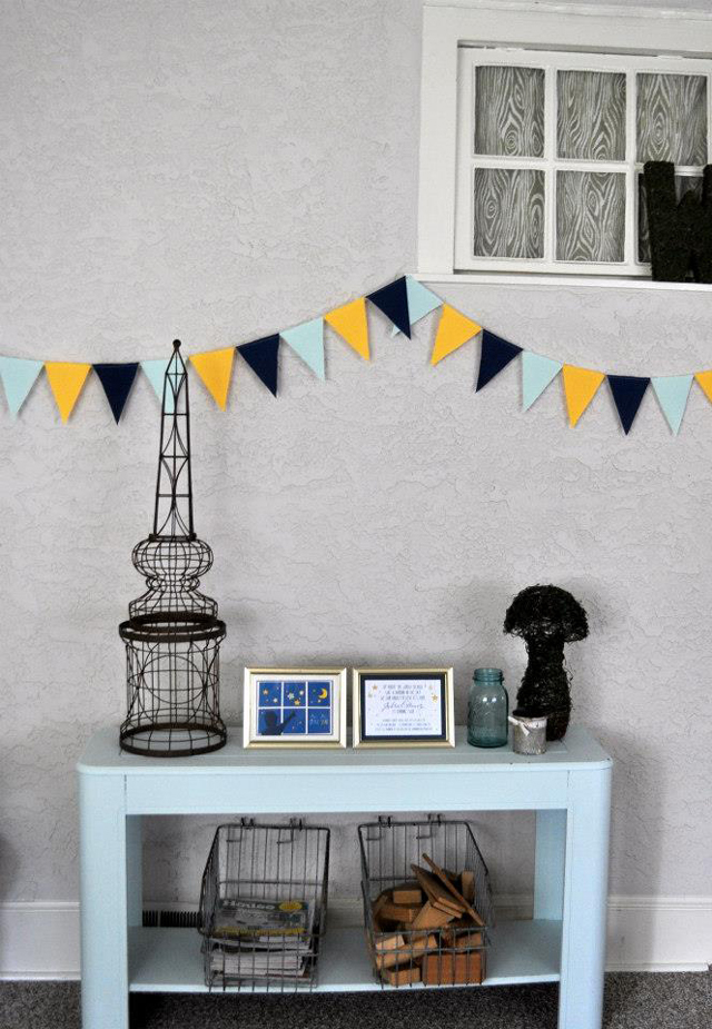 Blue and Yellow Party Bunting Decoration
