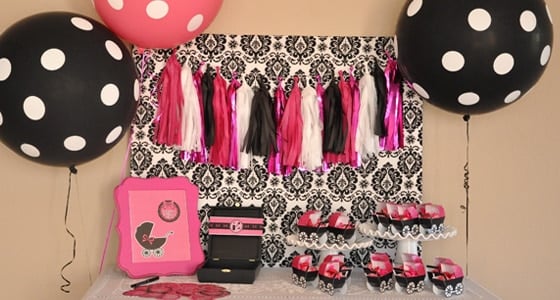 Pink & Black Glam Baby Shower