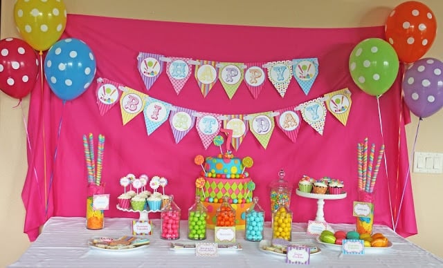 Candy Shoppe Birthday Party Dessert Table
