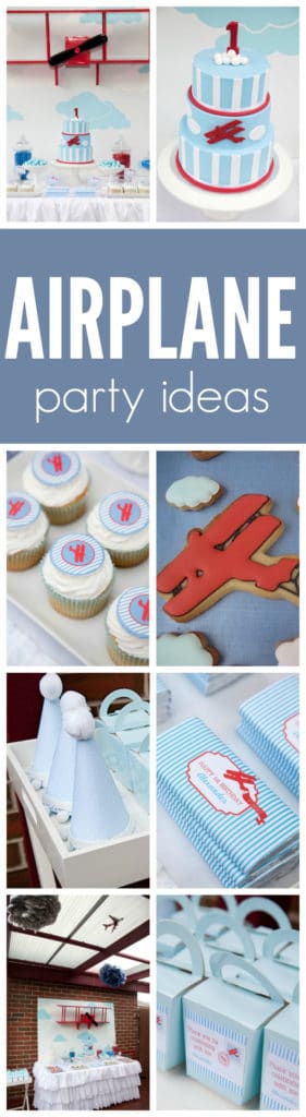 Vintage Airplane First Birthday Party featured on Pretty My Party