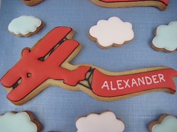 Personalized Airplane Cookie