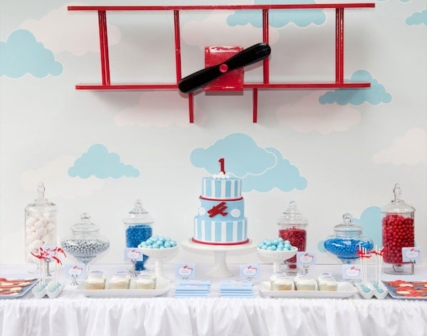 Vintage Airplane Party Dessert Table