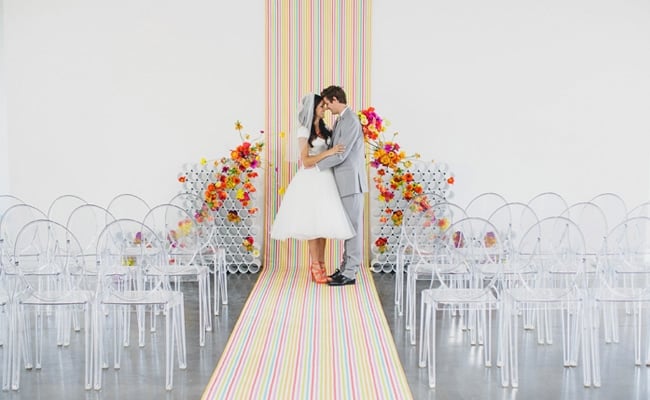 Colorful Kate Spade Inspired Wedding Shoot