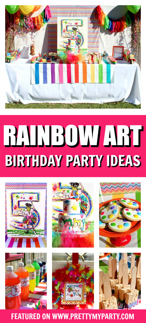 Rainbow Art Party on Pretty My Party