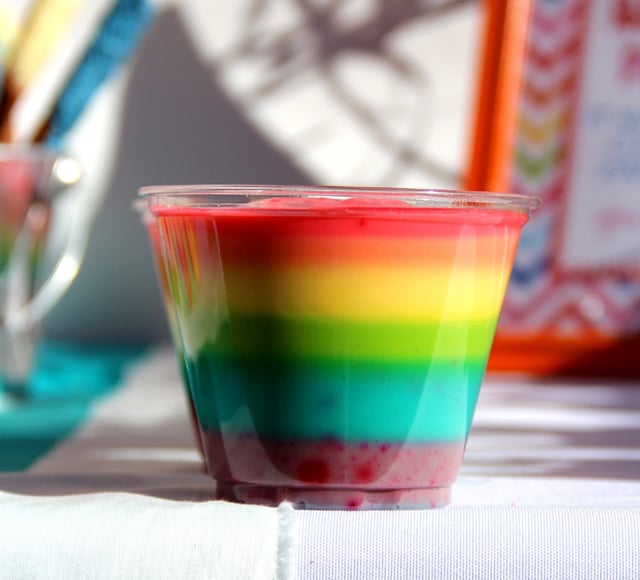 Rainbow Jello Cup