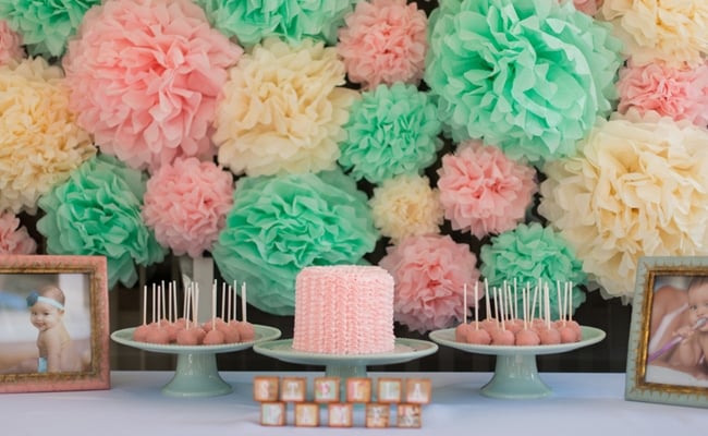 Pretty Pink and Mint First Birthday