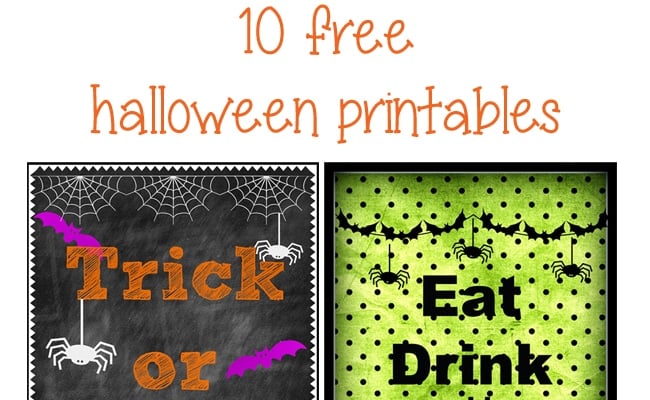 10 Free Halloween Printables