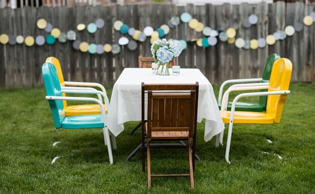 Yellow Teal and Grey Gender Neutral Baby Shower