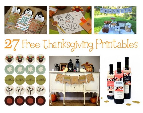 27 Free Thanksgiving Printables - Pretty My Party