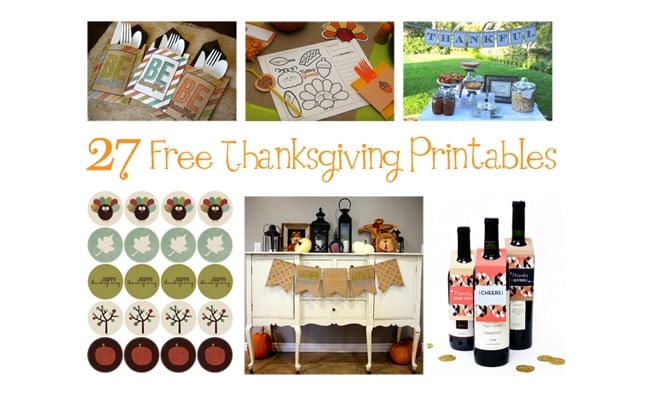 27 Free Thanksgiving Printables