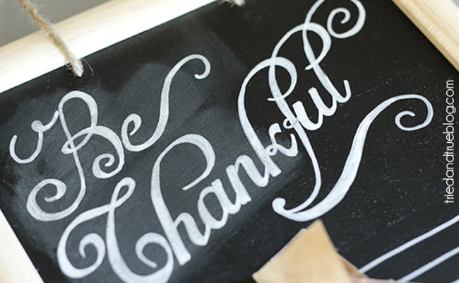 Be Thankful Gratitude Calendar DIY