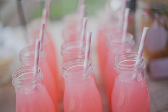 Pink Lemonade for a Tea Party Bridal Shower