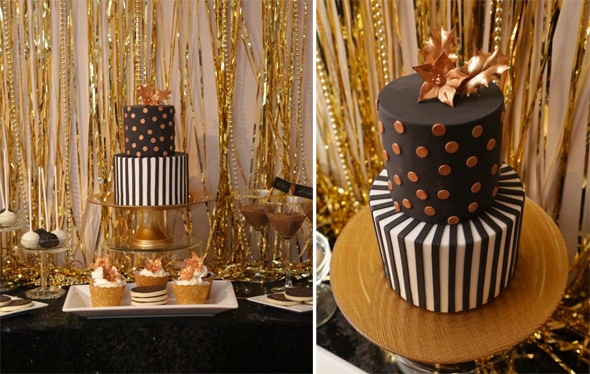 Glamorous Black and Gold New Year's Styled Shoot - Pretty My Party