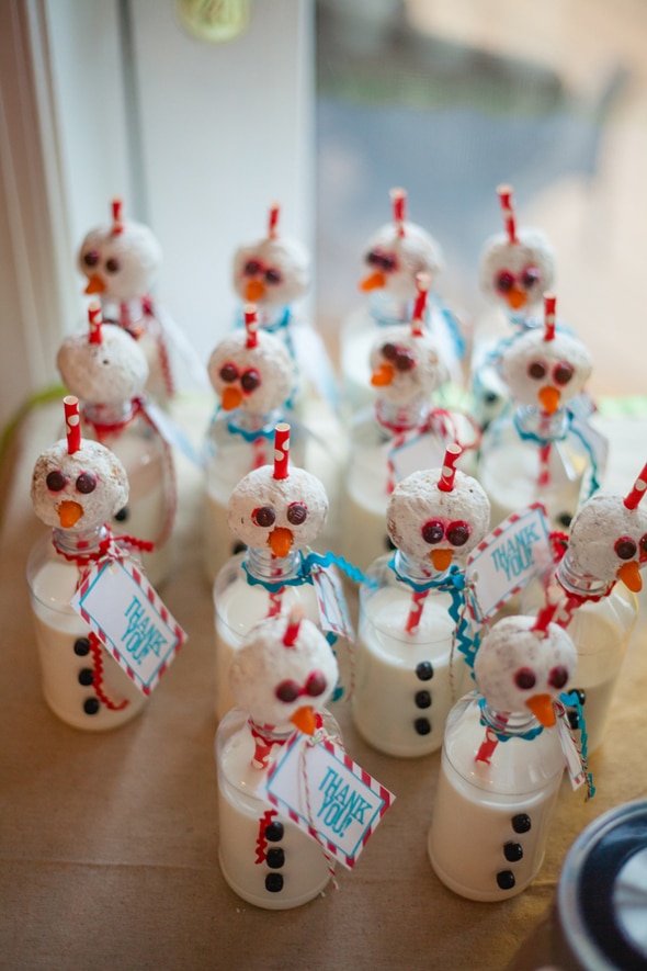 Snowman Milk Glasses