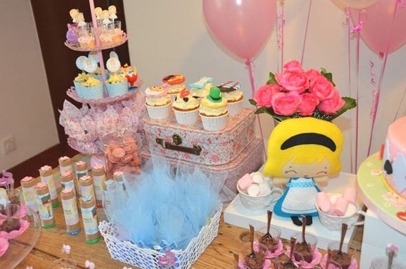 Alice in Wonderland Themed Dessert Table - Pretty My Party